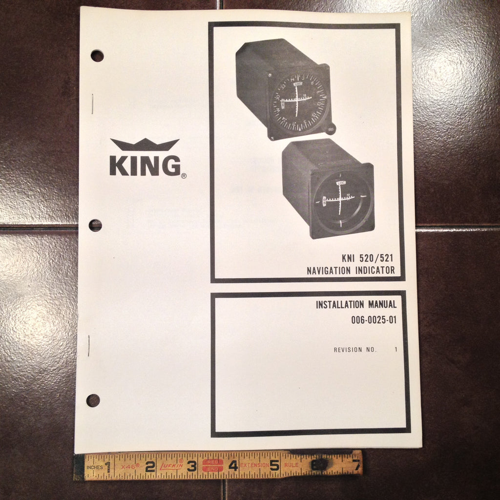 King KNI-520 and KNI-521 Nav Indicator Install Manual.
