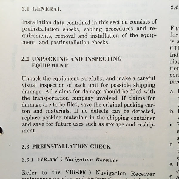 Collins VIR-30 Series Install Manual. – G's Plane Stuff
