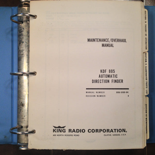 King KDF 805 ADF Service manual. – G's Plane Stuff