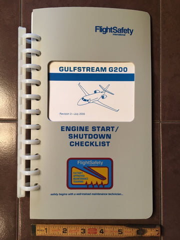 Gulfstream G200 Engine Start-Shutdown Checklist Manual.