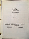 1967-1969 Cessna Aircraft Model 210 Parts Manual.