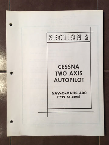 Cessna NavoMatic 400 AF-520A Service & Parts manual.