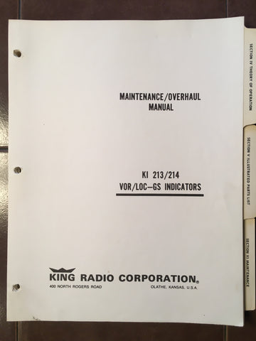 King KI 213 & KI 214 Service Manual.