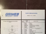 Grimes G-7740A Parts Breakdown Instruction Sheet.