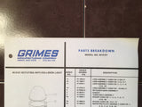 Grimes 40-0101 Parts Breakdown Instruction Sheet.