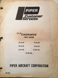 Piper Cherokee PA-28 and PA-28R Series Parts Manual.