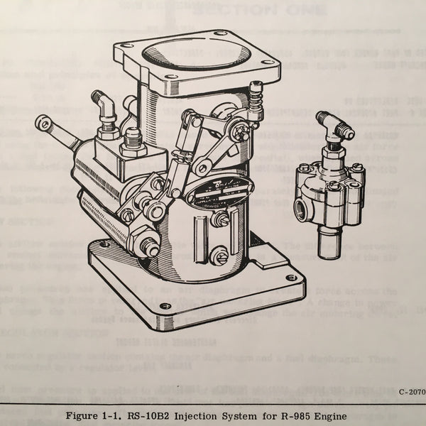 Bendix RS-10B2 Fuel Injector used on Beech 18 Operation & Service Manu ...