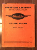Original Aircooled Motors Franklin 4AC-176 Service, Overhaul & Parts Manual.