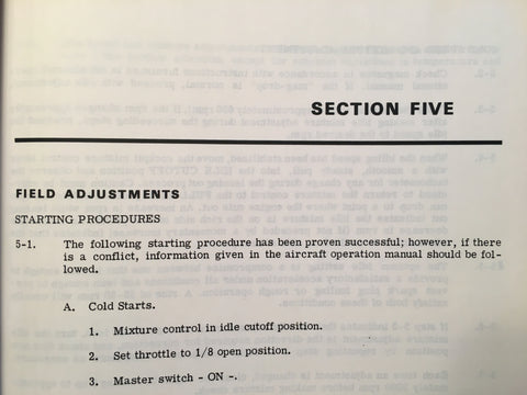 Bendix RSA-7AA1 Fuel Injection Operation & Service Manual. – G's Plane ...