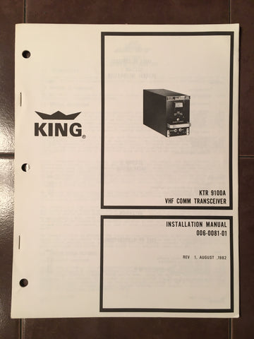 King-KTR-9100A Comm Install Manual.