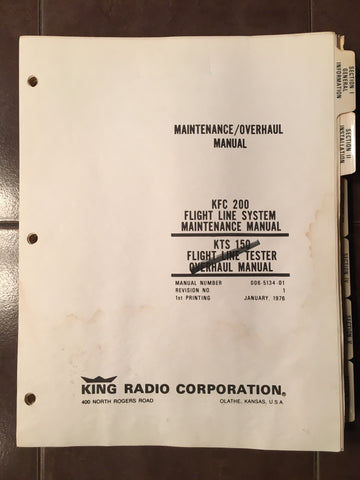 King KFC 200 FlightLine Maintenance Manual.