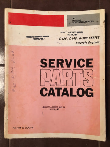 Teledyne Continental C-125, C-145 & O-300 Parts Manual.
