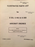 Teledyne Continental C-125, C-145 & O-300 Parts Manual.