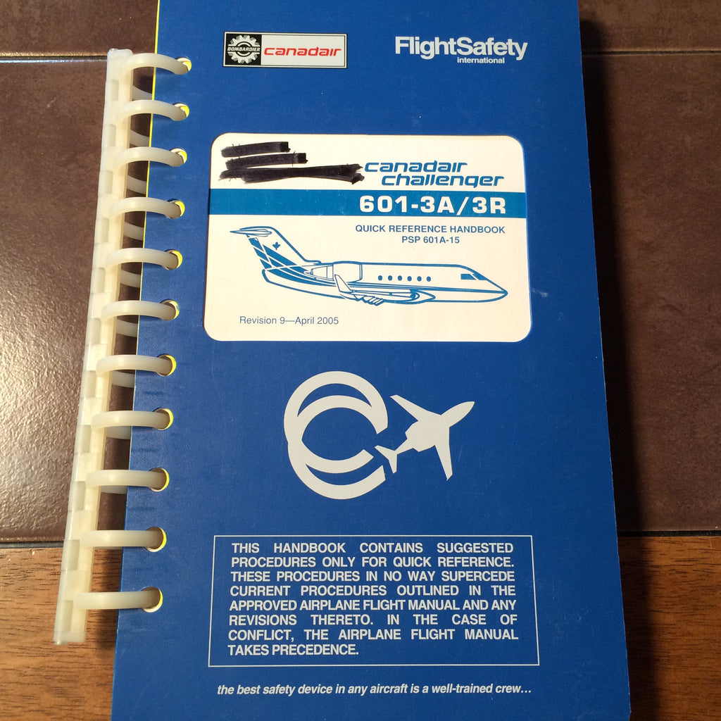 Canadair Challenger 601-3A/3R Quick Reference Handbook.