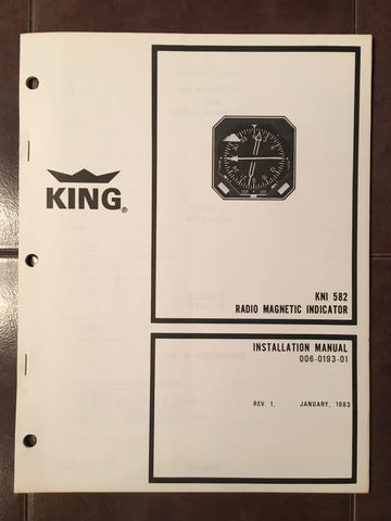 King Radio KNI-582 RMI Install Manual.