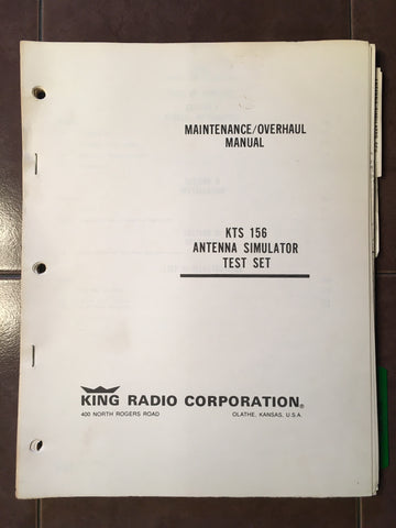 King KTS 156 Test Set Service Manual.
