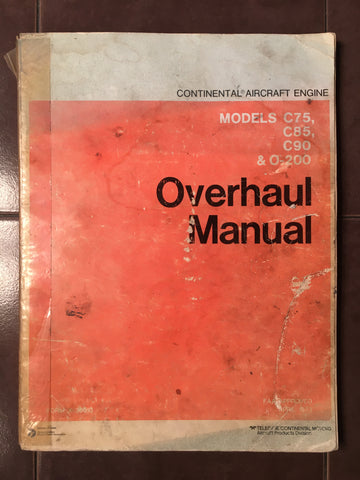 Teledyne Continental C-75, C-85, C-90 & O-200 Overhaul Manual.