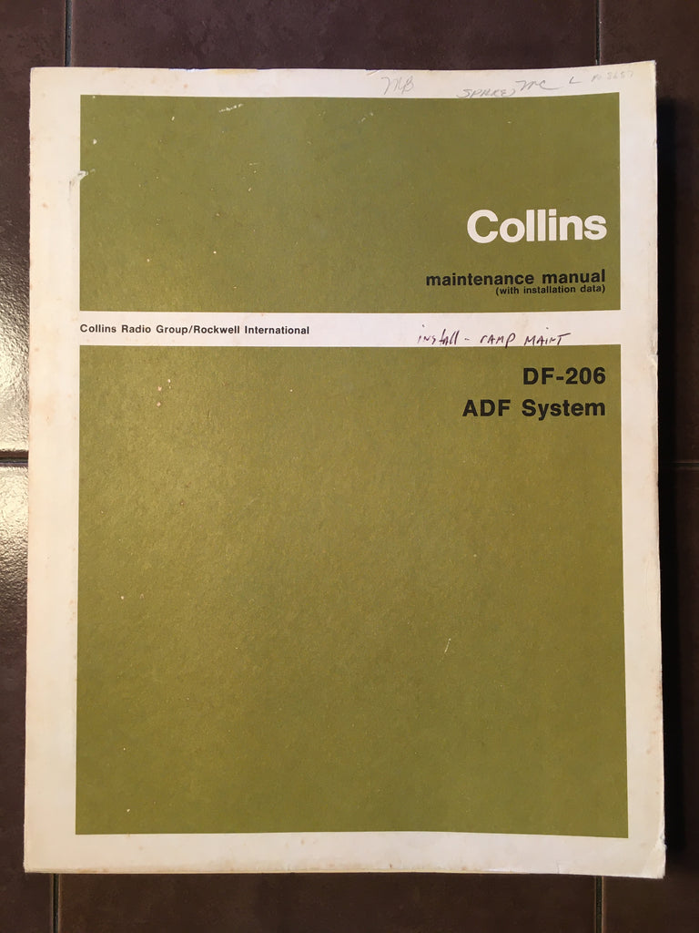 Collins DF-206 ADF Install and Ramp Maintenance manual.