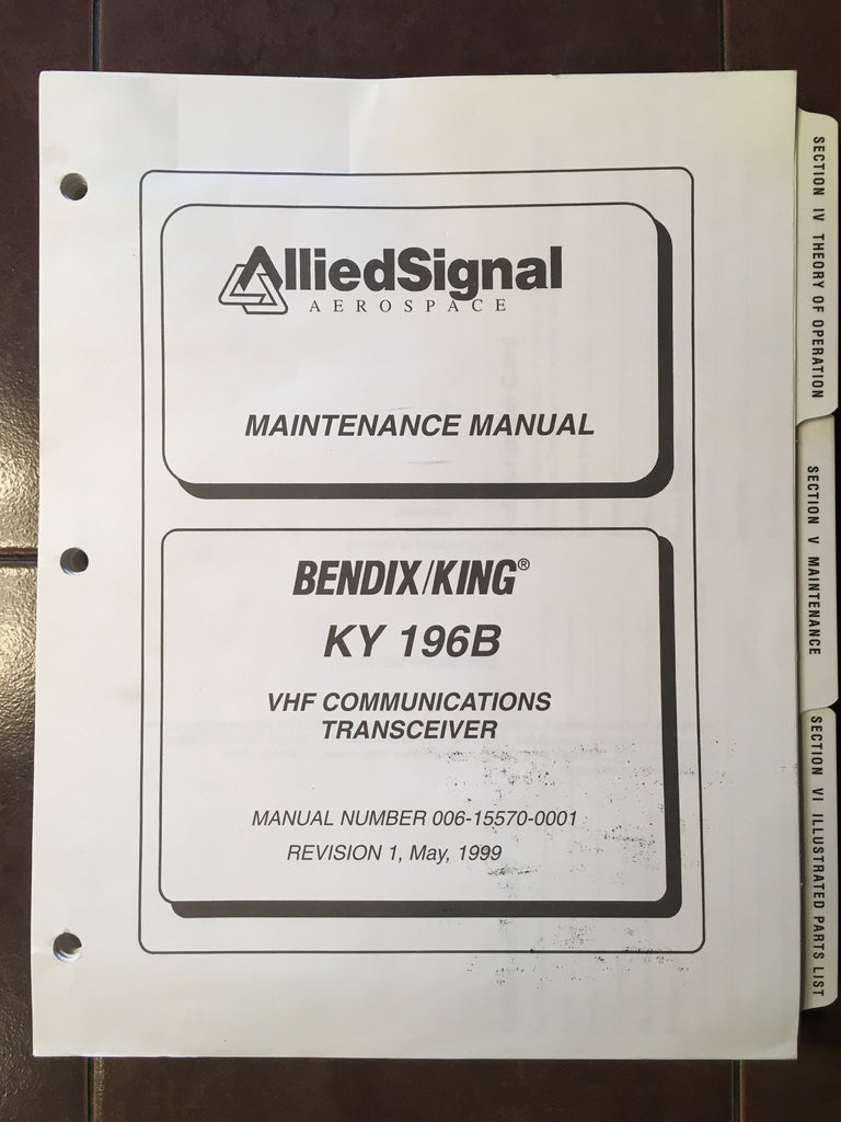 King KY 196B Comm Service Manual.