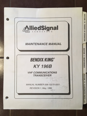 King KY 196B Comm Service Manual.