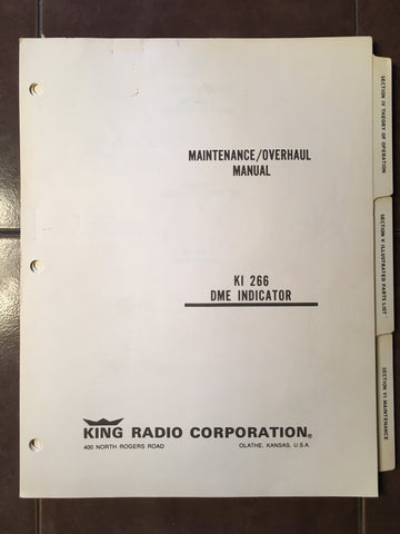King KI 266 Service Manual.