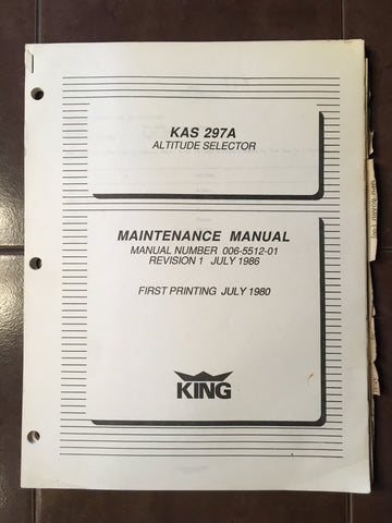 King KAS 297A Service Manual.
