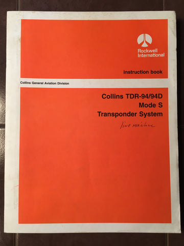 Collins TDR-94 and TDR-94D Transponder Line Maintenance Instruction Manual