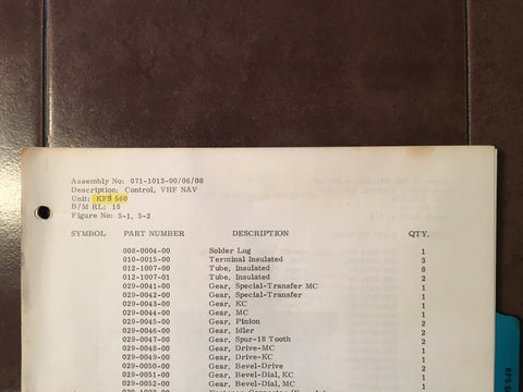 King KFS 560 Service Manual.