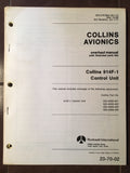 Collins 914F-1 Control Unit Overhaul Manual.