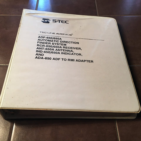 S-tec ADF-650/650A, RCR-650/650A, ANT-650A, IND-650/650A Service Manual.