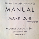 Mooney M20B with M20C & M20D Addendums Service & Maintenance Manual.