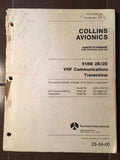 Collins 618M-2B & 618M-2D Overhaul & Parts Manual.