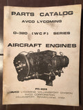 Avco Lycoming O-320 WCF Wide Cylinder Flange Engine Parts Manual.