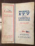 1968-1977 Cessna Model 177, 177A & 177B Cardinal Parts Manual.