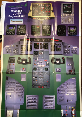 Canadair CL-65 Regional Jet Instrument Panel Poster.