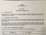 King KCT-110 Test Set Service manual.
