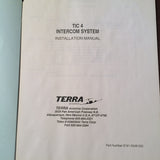 Terra TIC-4 Intercom Install Manual.