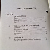 Terra TMA 230 Audio Install Operator's Manual.