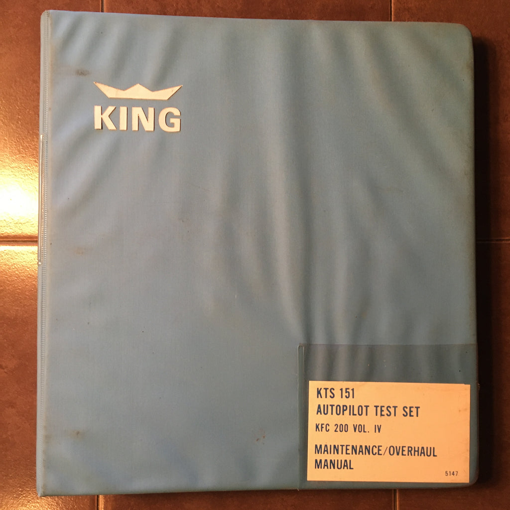 King KTS 151 Autopilot Test Set service manual.