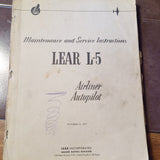 Lear L-5 Autopilot Install & Service Manual.