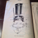 GE General Electric Turbo Jet Engine I-16-6 Parts Manual. Circa 1945.
