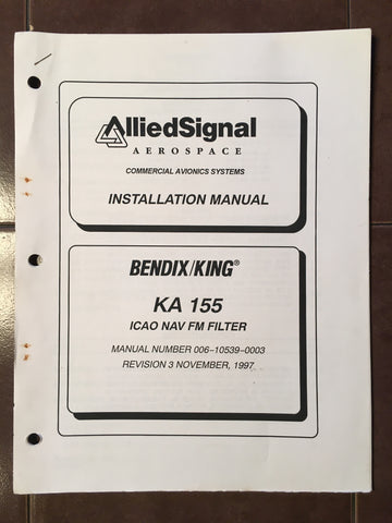 King KA-155 ICAO Nav FM Filter Install Manual.