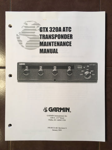 Garmin International GTX 320A Transponder Maintenance Manual.