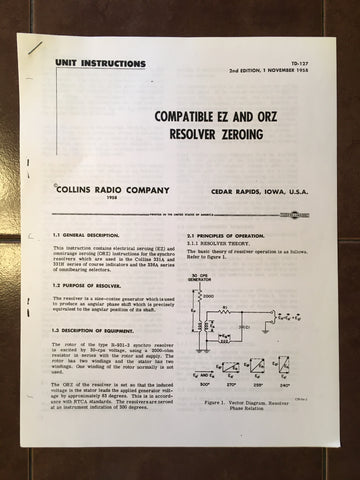 Collins Resolver Zeroing EZ & ORZ Instructions.