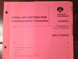 Collins VHF-250, VHF-250S & VHF-250E Install Manual.