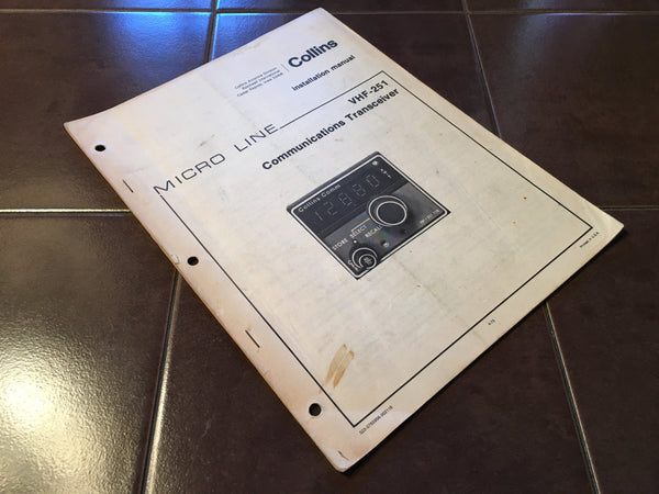 Collins VHF-251 Install Manual. – G's Plane Stuff