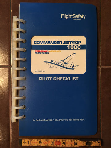 Commander Jetprop 1000 Emergency-Abnormal Procedures Pilot Checklist.