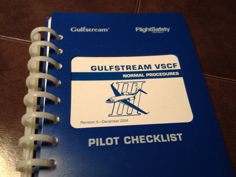 Gulfstream III VSCF Normal Procedures Pilot's Checklist Manual.