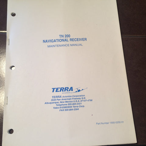 Terra TN 200 Nav Maintenance Manual.