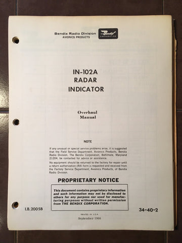 Bendix IN-102A Overhaul Manual.